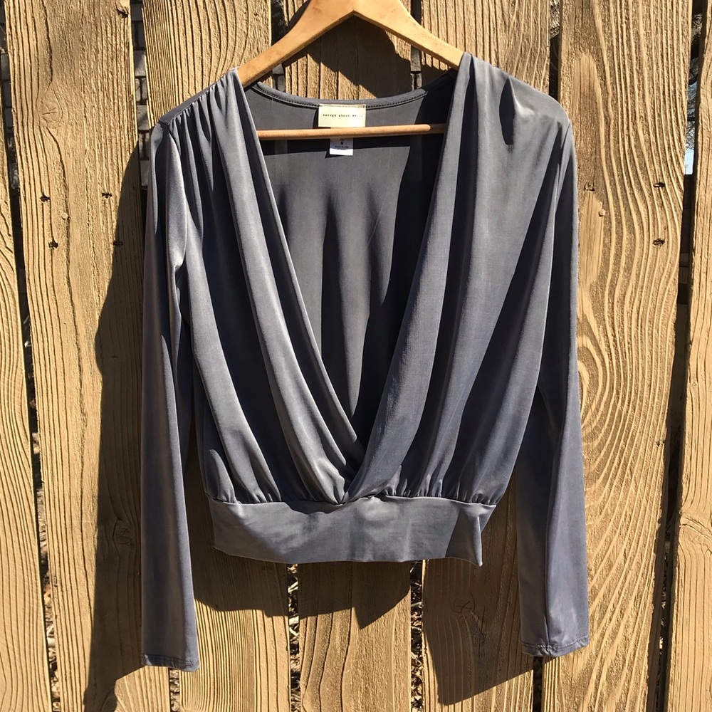 Enough about me... Deep V-neck Blouse